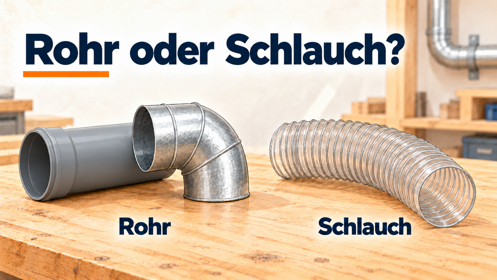 Rohr oder Schlauch? Leitungen für die Werkstattabsaugung auswählen
