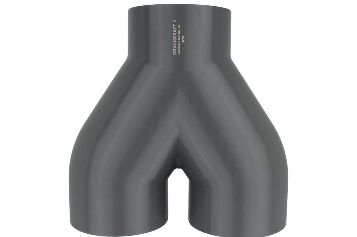 DRUCKKRAFT-Y-Verteiler DN100 mit zwei DN100-Abgängen